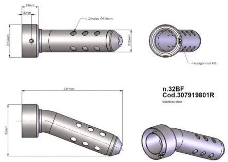 SILENZIATORE DI SCARICO DB Killer LeoVince SBK Nu00b0 32B Per Scarico